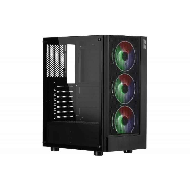 2E Gaming Корпус Virtus G3301 без БЖ 1xUSB3.0, 2xUSB2.0, 3x120мм ARGB, VGA 325мм, LCS ready, HUB, TG Side Panel, ATX, чорний