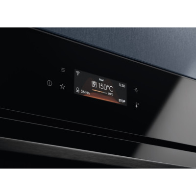 Electrolux Духовий шафа електричний, 72л, A+, дисплей, конвекція, піроліз, телескопічні напрямні, чорний