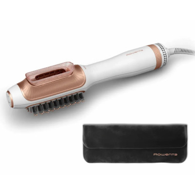 Rowenta Фен-щітка Reverso Dry&Brush 2в1, 1200Вт, 3 режими, іоніз-я, хол. обдув, насадок-2, кераміка, біло-золотистий