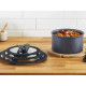 Tefal Набір скляних кришок Ingenio, 16см, 18см, 20см, скло, пластик, чорний