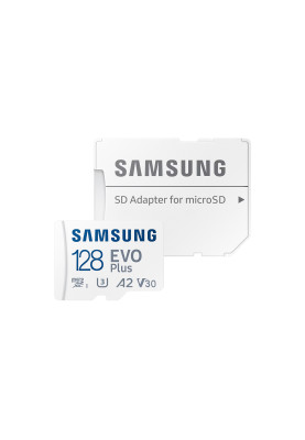 Samsung Мапа пам'яті microSD 128GB C10 UHS-I R130MB/s Evo Plus + SD