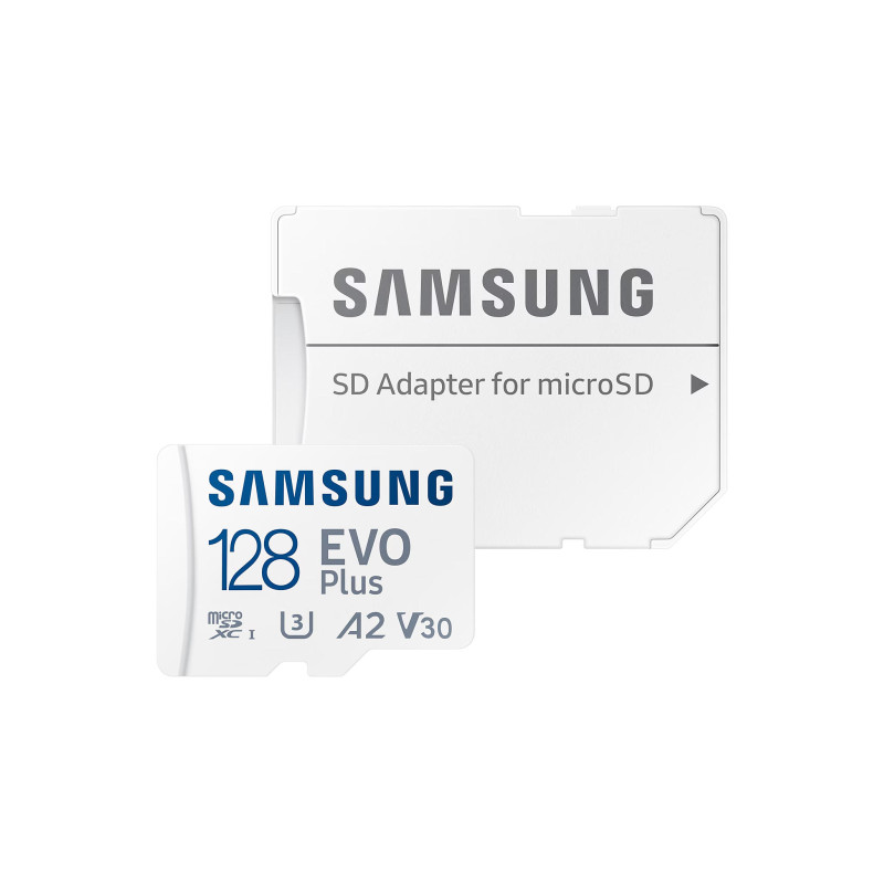 Samsung Карта пам'яті microSD 128GB C10 UHS-I R130MB/s Evo Plus + SD