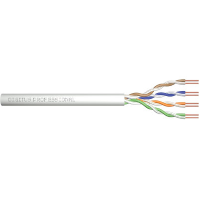 Digitus Кабель "вита пара" САТ 5e UTP, 100м, AWG 24/1, PVC, сірий