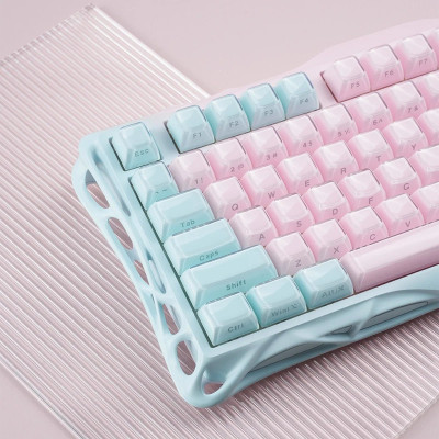 GravaStar Клавіатура механічна GravaStar Mercury K1 Lite 80keys, GravaStar x BSUN Grey, BT/WL/USB, Lumen Rose