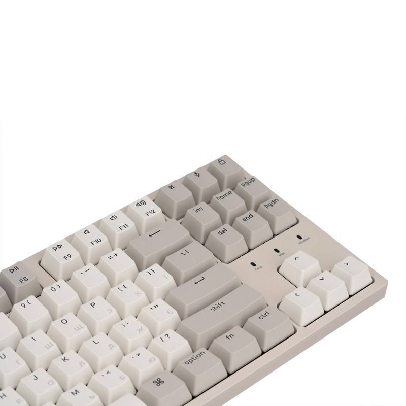 Keychron Клавіатура механічна C1 87Key, Gateron G pro Brown, USB-A, EN/UKR, No Led, Сірий