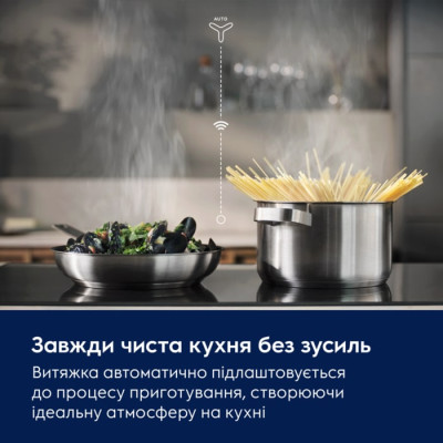 Electrolux Варильна поверхня індукційна, 80см, розширена зона, Hob2Hood, чорний матовий Electrolux Варильна поверхня індукційна, 80см, розширена зона, Hob2Hood, чорний матовий