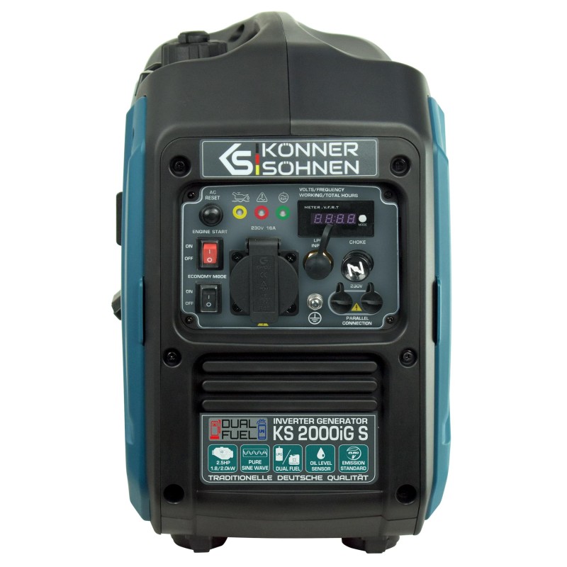 Könner & Söhnen Генератор газово-бензиновый инверторный KS 2000iG S, 230В, 2.0кВт, ручной запуск, 19кг