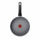 Tefal Сотейник Halo, 24см, з кришкою, алюміній, бакеліт, скло, сірий