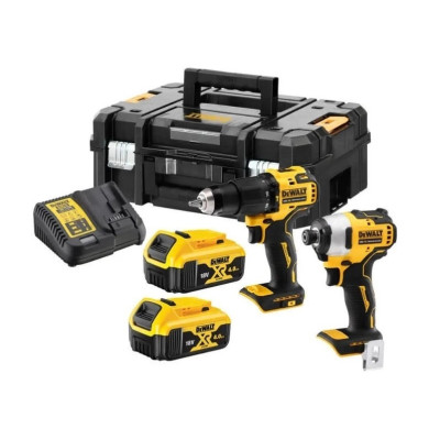 DeWALT Набір із двох акумуляторних інструментів безщіткових дриль-шурупокрут DCD709 шурупокрут ударний DCF809 акб 2х4А·рік ЗП кейс 6.5кг