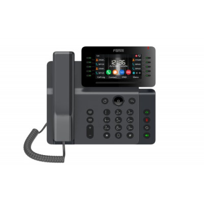 Fanvil Телефон IP V65 2xGE LAN, 1xUSB-A, BT4.2, Wi-Fi, 20 SIP line, SW Linux, PoE, 4.3" кольоровий дисплей, 45 DSS клавіш, чорний