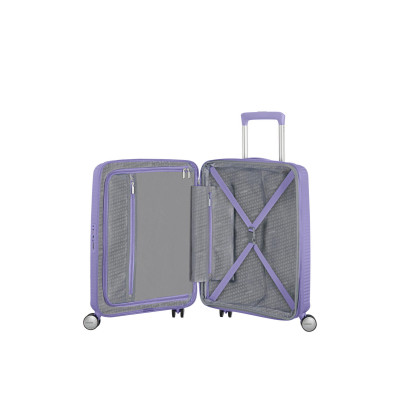 American Tourister Валіза American Tourister, Soundbox, поліпропілен, мала, 55см, 35.5/41л, TSA, 4 колеса, EXP, лавандовий American Tourister Валіза American Tourister, Soundbox, поліпропілен, мала, 55см, 35.5/41л, TSA, 4 колеса, EXP, лавандовий