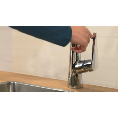 Hansgrohe Змішувач для кухні Talis S, довж.виливу - 203мм, поворотний, 1важіль, KM260, хром Hansgrohe Змішувач для кухні Talis S, довж.виливу - 203мм, поворотний, 1важіль, KM260, хром