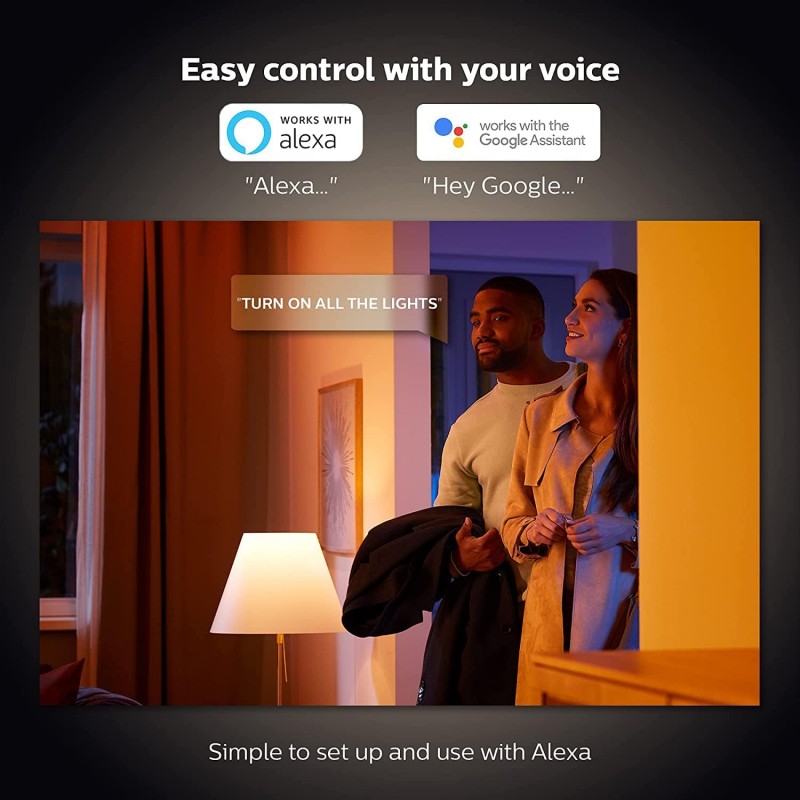 Philips Hue Лампа розумна GU10, 5W(50Вт), 2200K-6500K, Tunable white, ZigBee, Bluetooth, димування