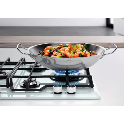 Electrolux Варильна поверхня Electrolux газова на склі, 60см, чугун, білий