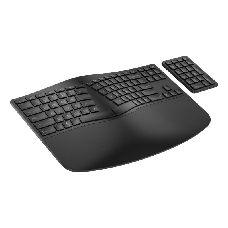 HP Клавіатура мембранна 960 BLK Ergonomic split-zone, 112key, BT, EN/UK, чорний