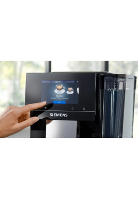 Siemens Кавомашина, 2.4л, зерно+мелена, автомат.капуч, LED-дисплей, авторецептів -19, чорний