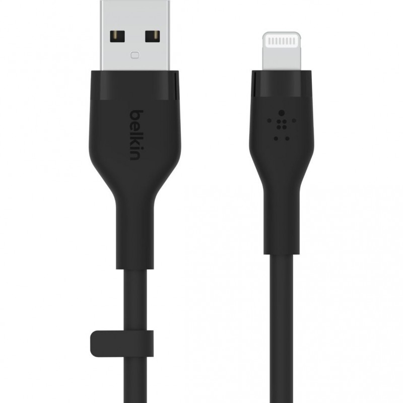 Belkin Кабель USB-A - Lightning силіконовий, з кліпсою, 3м, чорний