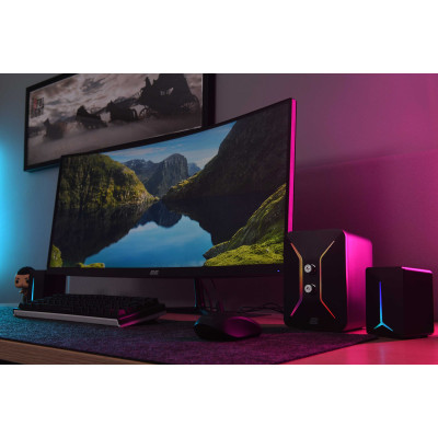 2E Акустична система PCS301 RGB, 2.1, USB, Black