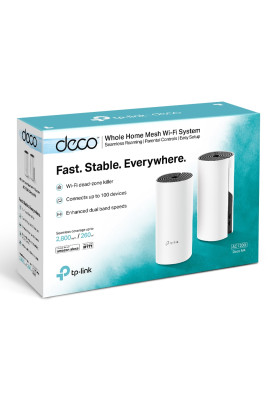 TP-Link Маршрутизатор DECO M4 2PK AC1200 2xGE LAN/WAN MU-MIMO MESH