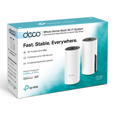 TP-Link Маршрутизатор DECO M4 2PK AC1200 2xGE LAN/WAN MU-MIMO MESH TP-Link Маршрутизатор DECO M4 2PK AC1200 2xGE LAN/WAN MU-MIMO MESH