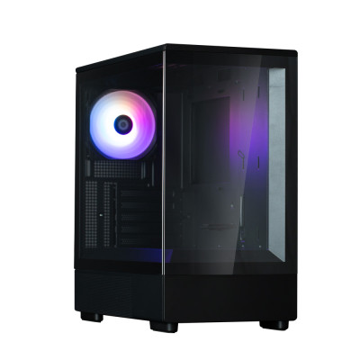 Zalman Корпус P10 без БП, 1xUSB3.0, 1xUSBType-C, 1x120мм ARGB, VGA 384мм, LCS ready, TG Side Panel, mATX, чорний