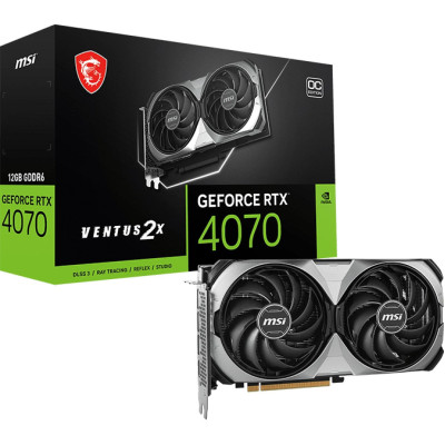 MSI Відеокарта GeForce RTX 4070 12GB GDDR6 VENTUS 2X E1 OC