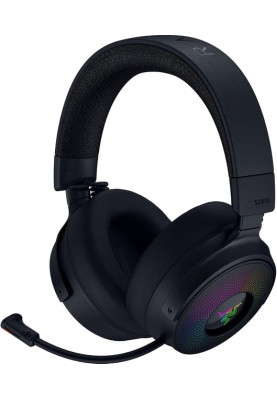 Razer Гарнітура ігрова Kraken V4 Pro, mini-jack/USB-A/BT/WL, RGB, чорний