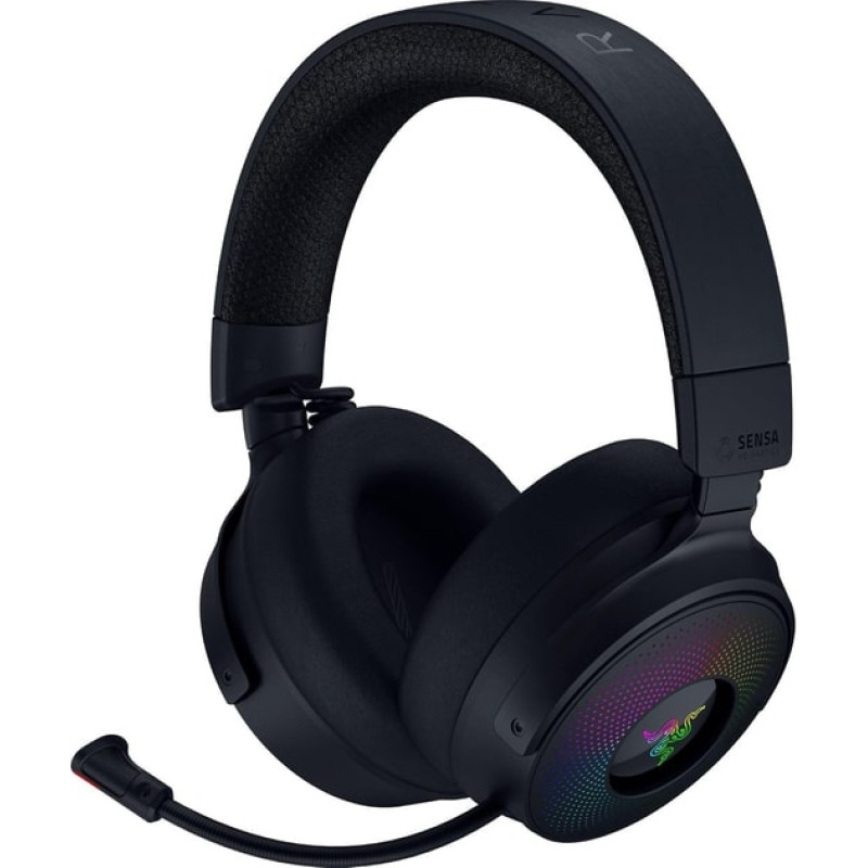 Razer Гарнітура ігрова Kraken V4 Pro, mini-jack/USB-A/BT/WL, RGB, чорний