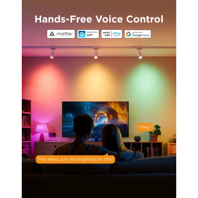 Govee Лампа розумна H600C, E14, 5W, 450Lm, 2700K-6400K, RGBWW, WI-FI/Bluetooth, білий