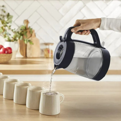 Tefal Електрочайник Tefal Morning Glass Kettle, 1.7л, скло, з підсвіткою, чорний