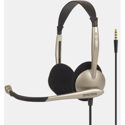 Koss Гарнітура комп'ютерна стерео On-Ear CS100i, 3.5мм, Uni Mic, 2.4м, кремовий Koss Гарнітура комп'ютерна стерео On-Ear CS100i, 3.5мм, Uni Mic, 2.4м, кремовий