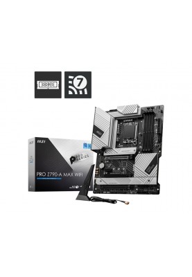 MSI Материнська плата PRO Z790-A MAX WIFI s1700 Z790 4xDDR5 HDMI DP WiFi BT ATX