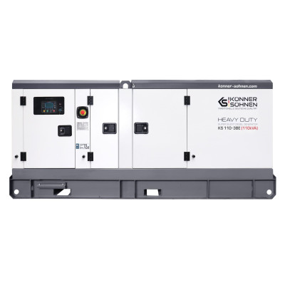 Könner & Söhnen Генератор дизельний KS 110-3BE, 230/400В, 100кВА, 3 фази, електростартер, передстартовий підігрів, двигун Baudouin, 1446кг