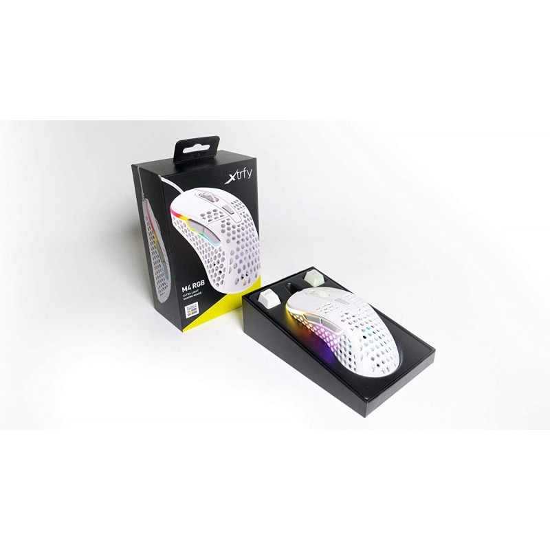 Cherry Xtrfy Миша ігрова M4 RGB USB White