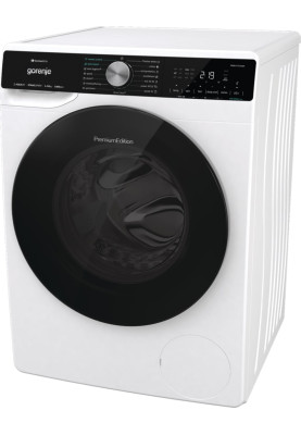 Gorenje Пральна машина фронтальна, 10кг, 1400, A+++, 60см, дисплей, інвертор, пара, Wi-Fi, підсвітка барабану, білий