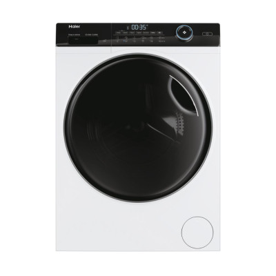 Haier Пральна машина фронтальна, 8кг, 1400, A+++, 50см, дисплей, пара, інвертор, люк чорний, прямий привід, білий