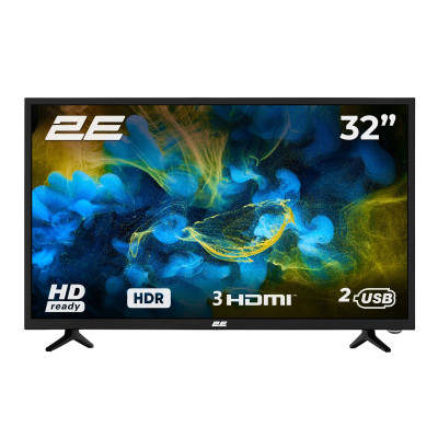 2E Телевізор 32" LED HD 50Hz Black