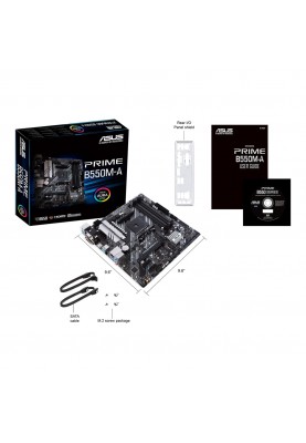 ASUS Материнcька плата PRIME B550M-A sAM4 B550 4xDDR4 M.2 HDMI-DVI-VGA mATX