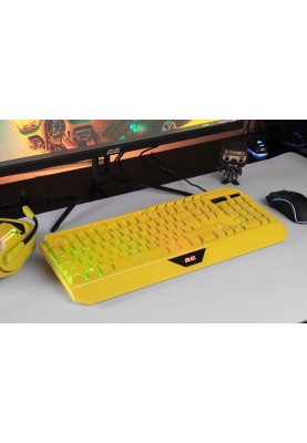 2E Gaming Клавіатура мембранна KG315 110key, USB-A, EN/UA, RGB, жовтий