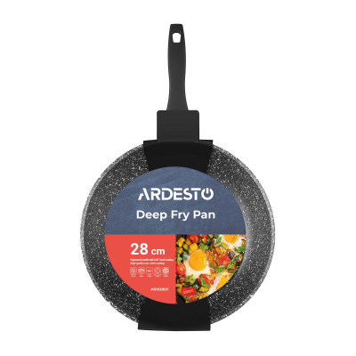ARDESTO Сковорода глибока Gemini Anzio, 28см, алюміній, чорний