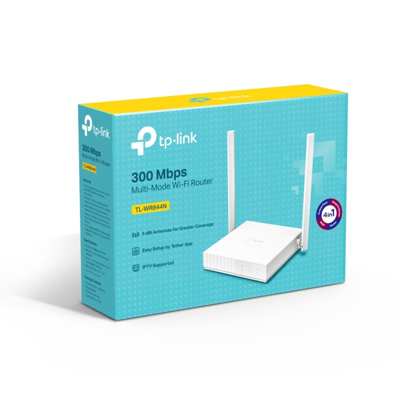 TP-Link Маршрутизатор TL-WR844N N300 4xFE LAN 1xFE WAN