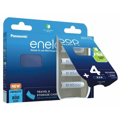 Panasonic Акумулятор Eneloop AAA 800 4BP mAh NI-MH+case