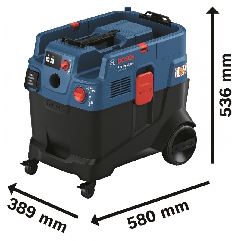 Bosch Пилосос професійний GAS 400 A, 1200Вт, 240мБар, контейнер 40л, 14кг