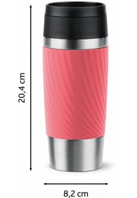 Tefal Термочашка Travel Mug Classic Twist, 0.36л, нержавіюча сталь, кораловий