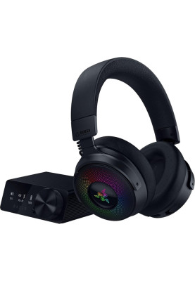 Razer Гарнітура ігрова Kraken V4 Pro, mini-jack/USB-A/BT/WL, RGB, чорний