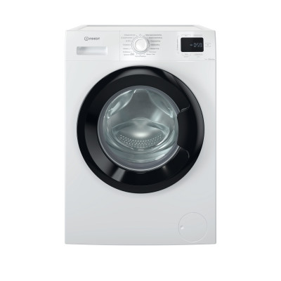Indesit Пральна машина фронтальна, 7кг, 1200, A+++, 49.6см, дисплей, пара, інвертор, люк чорний, білий