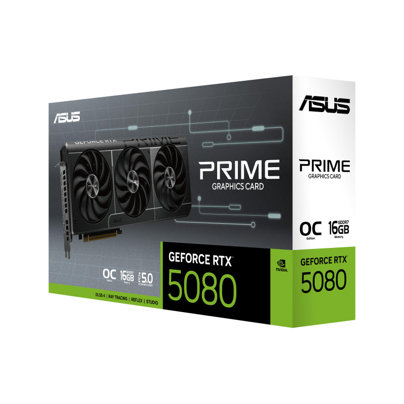 ASUS Відеокарта GeForce RTX 5080 16GB GDDR7 OC PRIME-RTX5080-O16G