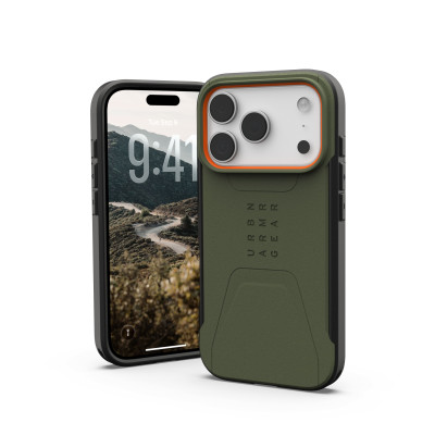 UAG Чохол UAG для iPhone 17 Pro, Civilian MagSafe, Olive/Orange