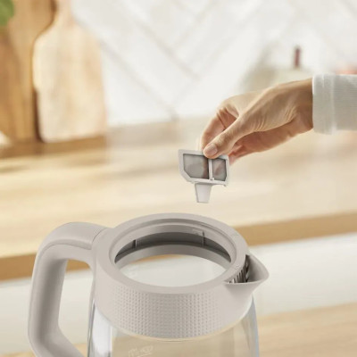 Tefal Електрочайник Tefal Morning Glass Kettle, 1.7л, скло, з підсвіткою, бежевий