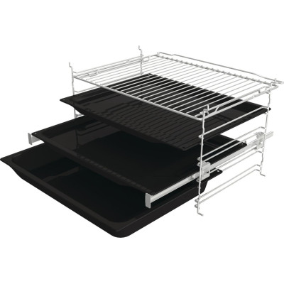 Gorenje Духовий шафа електричний, 77л, A+, пара, дисплей, піроліз, чорний